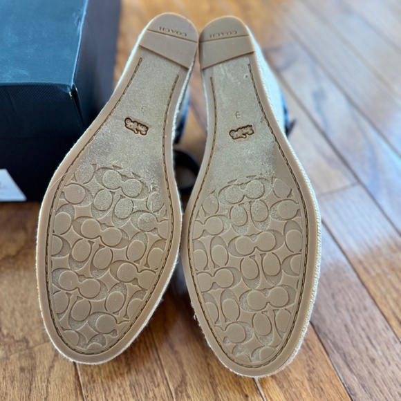 Authentic Coach Raine Denim Espadrille In Signature Jacquard, Size 9 B, Blue - Picture 3 of 3